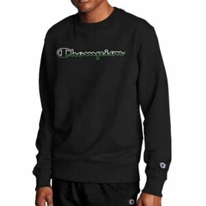 Champion mens Powerblend Crew Split Script Logo Sweater Sweatshirt Size S *flaw*